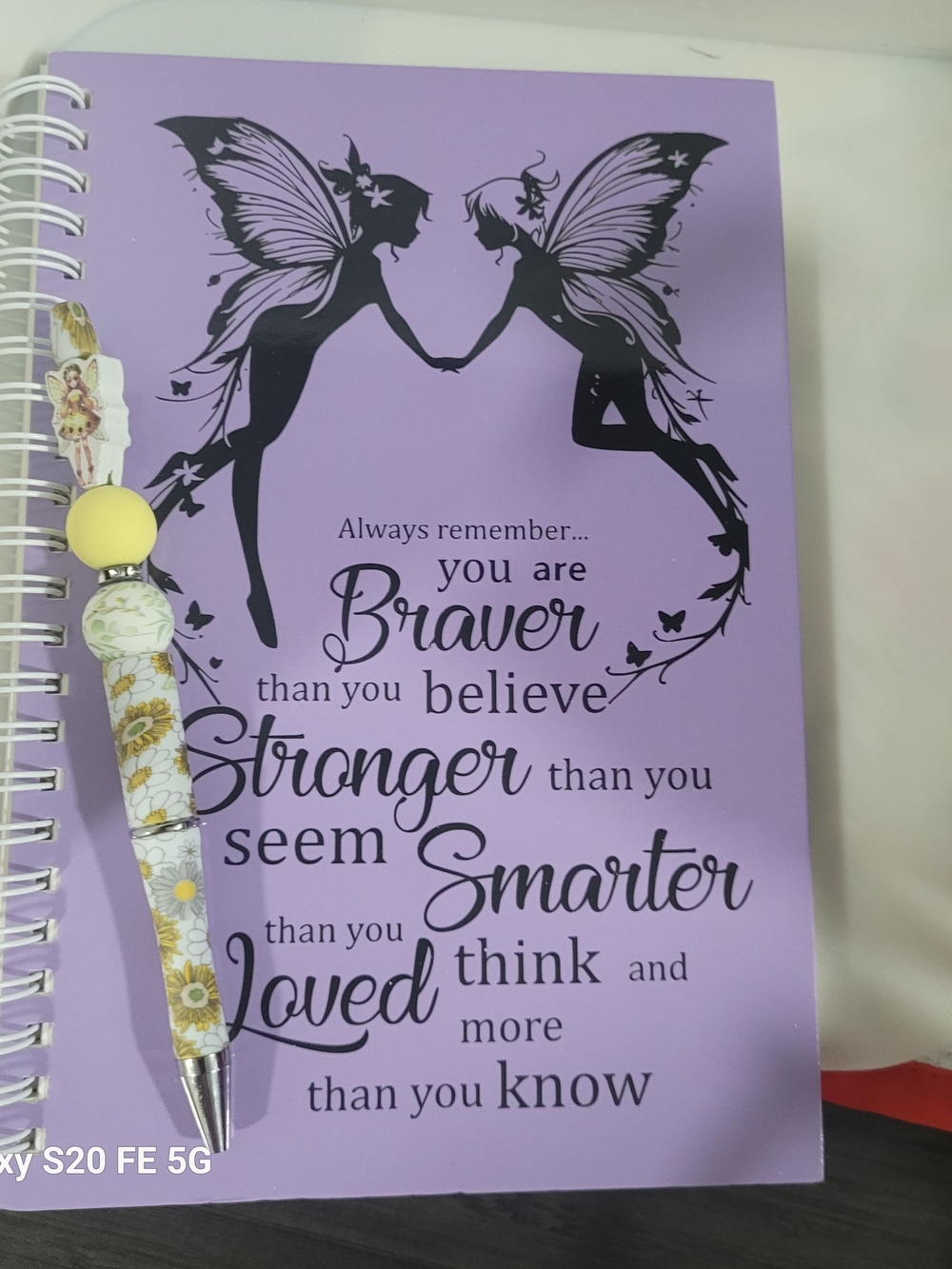 Lavender Fairy Inspirational Spiral Notebook Bundle